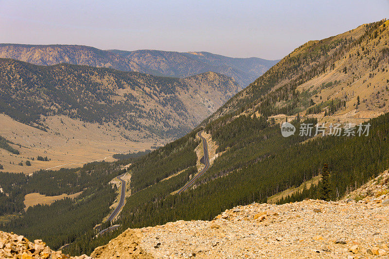 Beartooth Absaroka Byway风景通道，怀俄明州